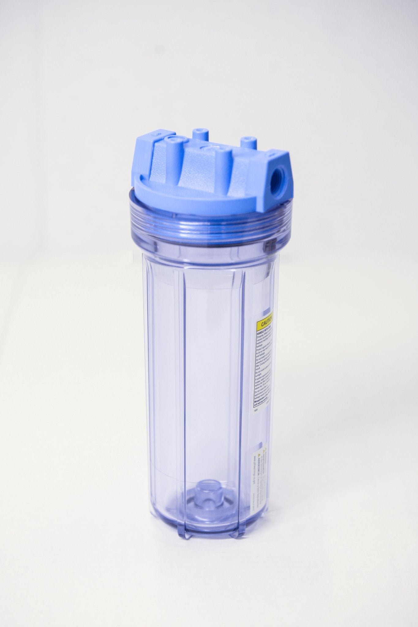 Tucker 2.5" x 10" Clear Filter Housing for exterior cleaning and water-fed window cleaning operators