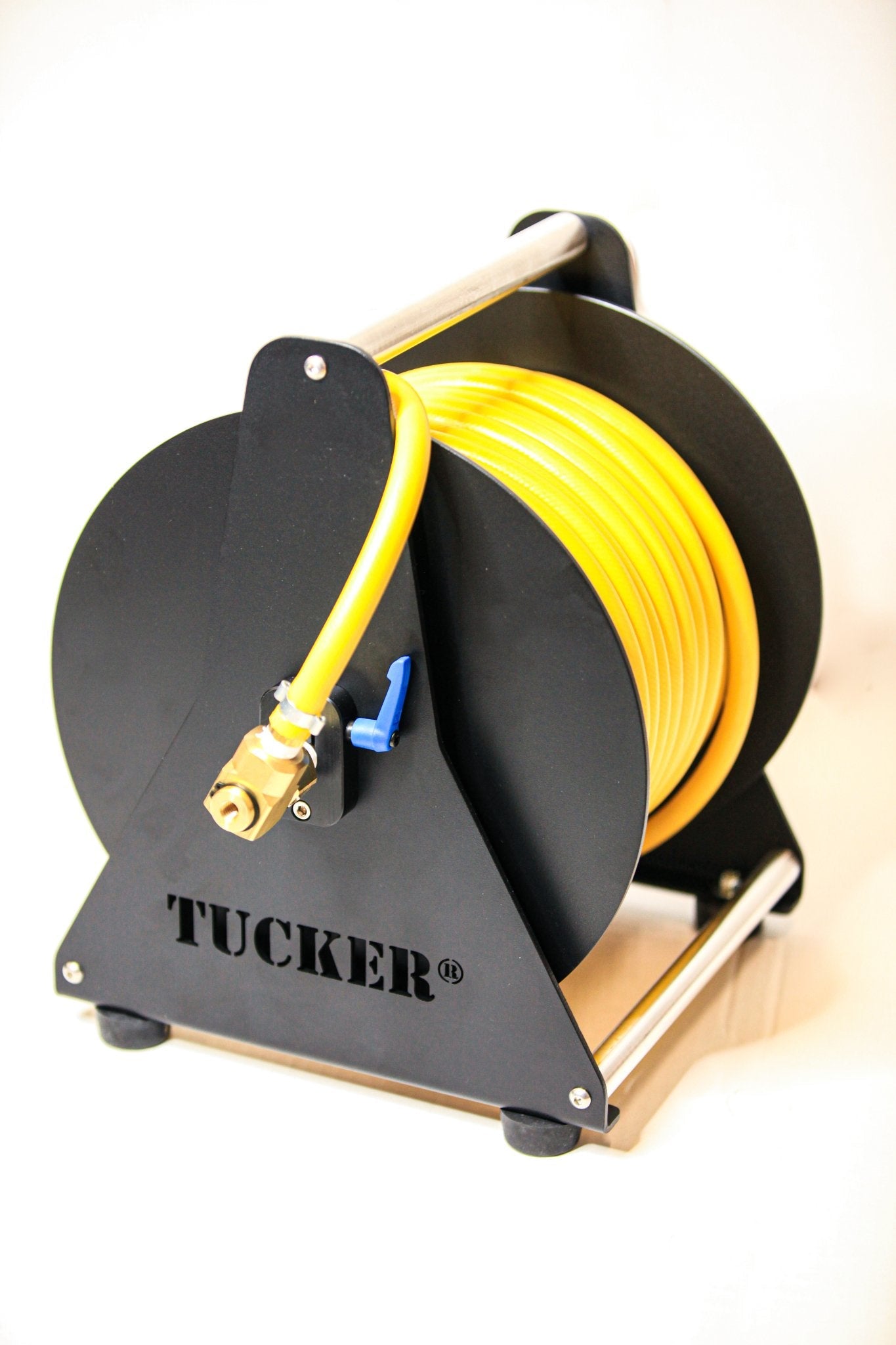 Tucker Hand Carry Hose Reel for exterior cleaning and water-fed window cleaning operators