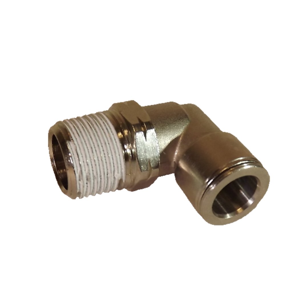 1/2" Male NPT x 1/2" PTF Swiveling Elbow for exterior cleaning and water-fed window cleaning operators
