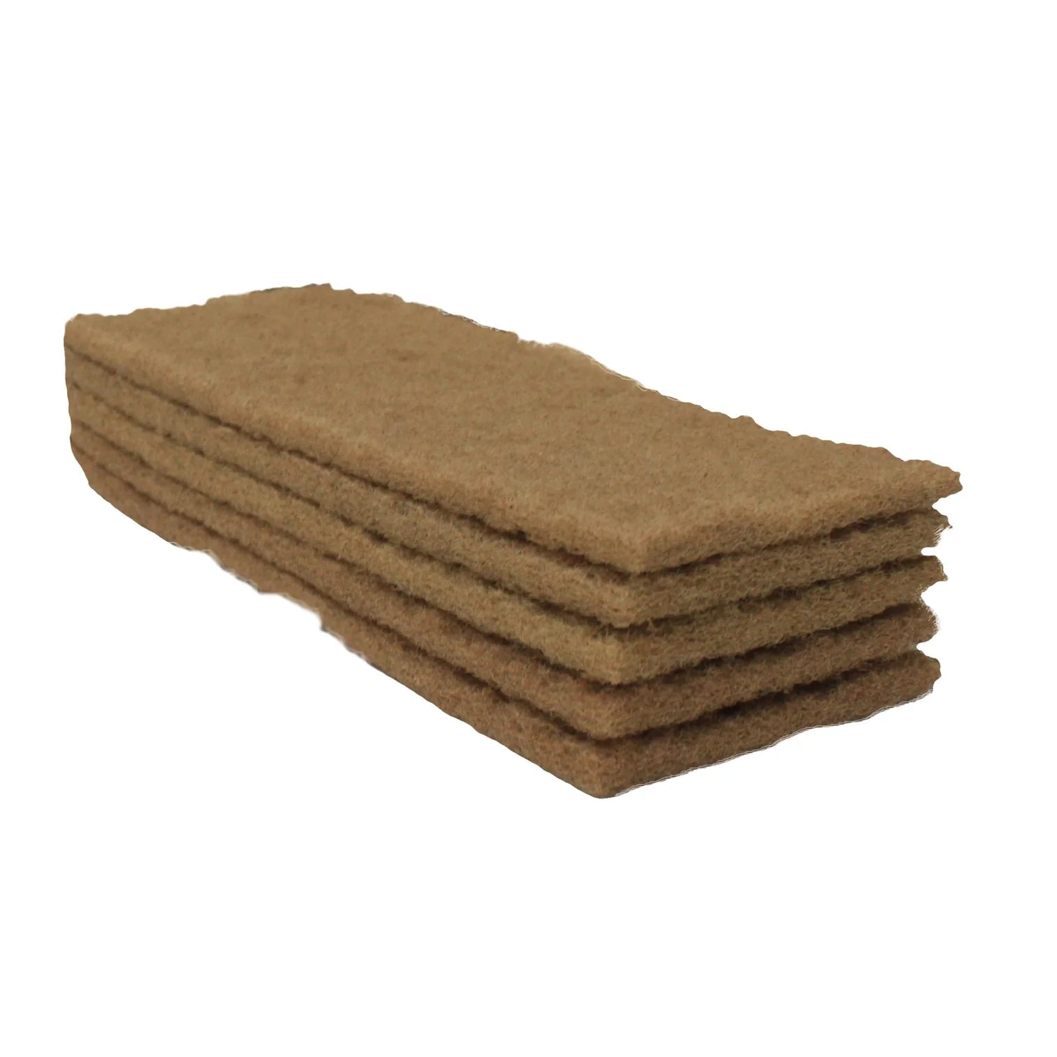 Tucker Walnut Scrub Pads 6" x 9" - 5 Pack for exterior cleaning and water-fed window cleaning operators