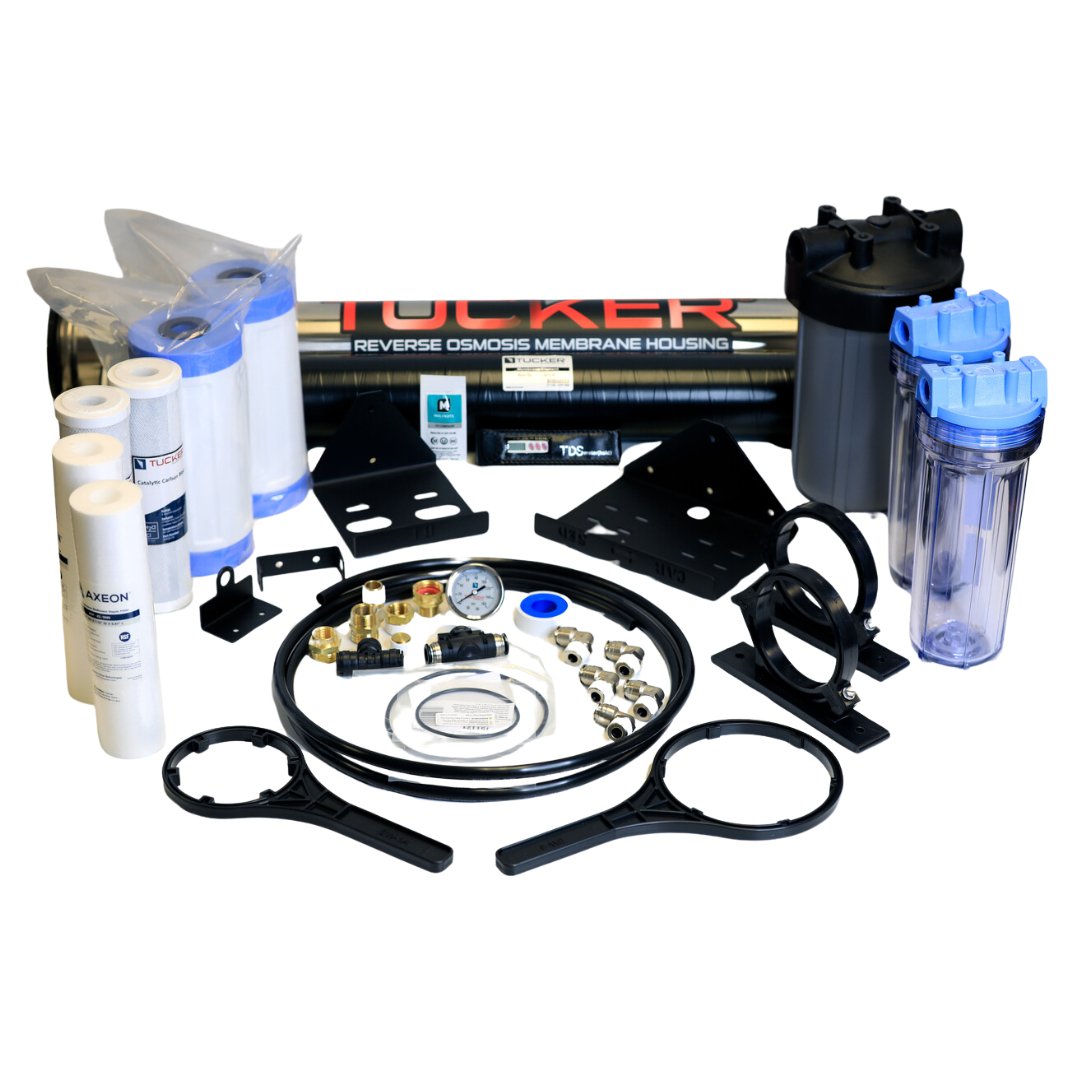 DIY 4-Stage RO/DI Kit for exterior cleaning and water-fed window cleaning operators